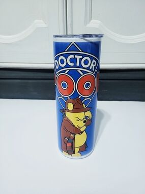 Doctor Pooh Blue Winnie the Pooh Travel Tumbler